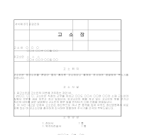 고소장 (준강간죄) 고소장 (준강간죄)